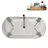 59" Streamline Clawfoot Tub,Tray,Drain, Clawfeet-101628973-102220275