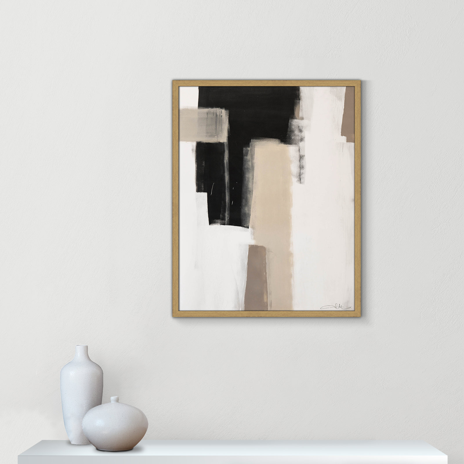 Earth Scapes I by Casa Fine Arts, Natural Slim Unmatted Picture Framed, 29.5" H x 23.5" W x 1.25" D