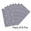 Ensemble de 8 napperons décoratifs en PVC Dec roses gris résistants à la chaleur-749859980