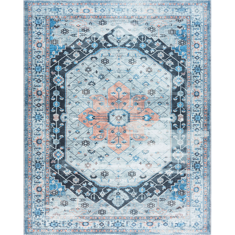 Tapis intérieur gris antidérapant Minyon, Rectangle 5 pi x 6 pi 11 po