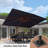 156'' x 120'' Double Top Wood Pattern Rectangle Umbrella with Steel Plate Base-729935942