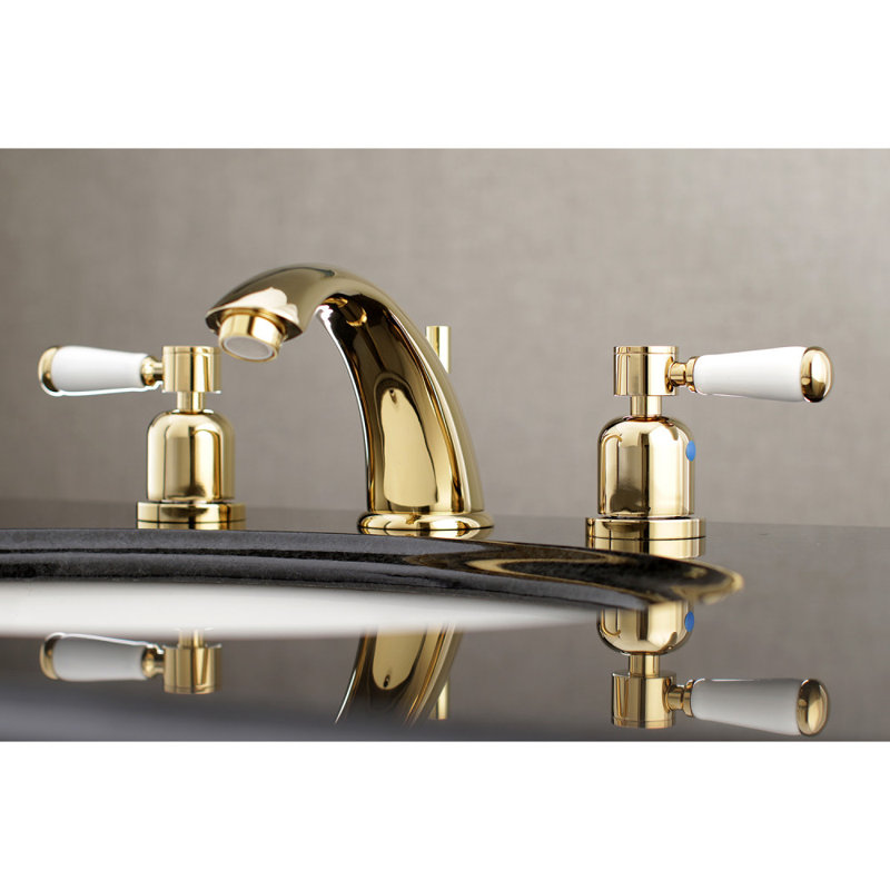 Robinet de salle de bain espacé Kingston, Laiton poli