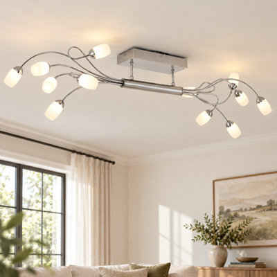 12 - Light 43.31" Dimmable Led Flush Mount