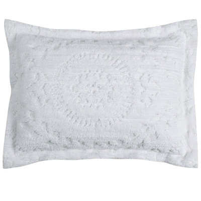 Rio 100% Cotton Tufted Pillow Sham with Medallion Pattern Machine Washable Pillow Cover for All Season
