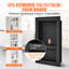 Niche de douche à double tablette 16 po x 24 po, coins carrés encastrés, rangement pour savon scellé noir pour la salle de bain, 100% imperméable avec triple support, panneau de mousse, trousse d'installation facile