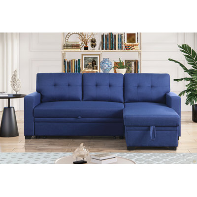 Canapé modulaire convertible rembourré avec méridienne coulissante