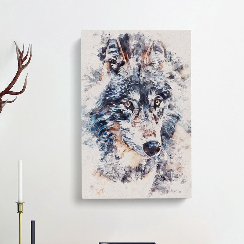 The Eyes Of A Wolf - Wrapped Canvas, 50cm H x 35cm W x 3cm D