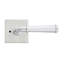 Bravura 840-7 St. Charles Privacy Lever on Square Contemporary  Rose in Satin Nickel