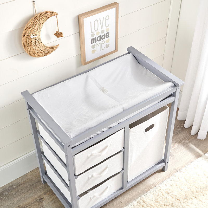 White Contoured Foam Baby Changing Pad with Removable Cover