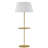 Gretchen 1 Light Round Base Floor Lamp with Shelf - White Shade-101100849