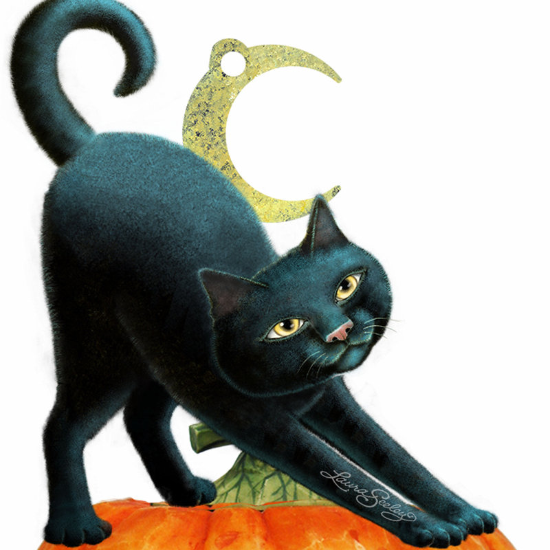 Cintre pour porte en bois pour chat halloween effrayant éclairé citrouille