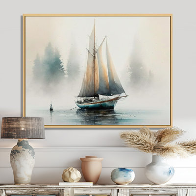 Sailboat Anchored - Print on Canvas