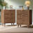 29" W Fluted Nightstand, Large Wood Night Stand, Mid Century Modern Bedside Table For Bedroom, Dorm-625438962-622806932