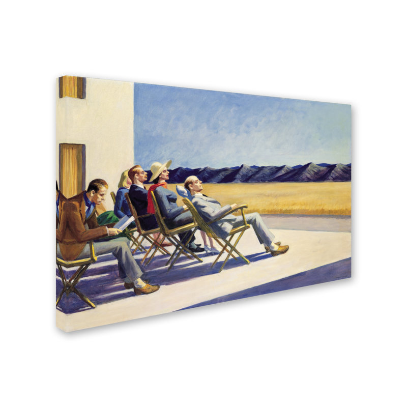 «People in Sun» par Edward Hopper - reproduction, H 12 po x l 19 po