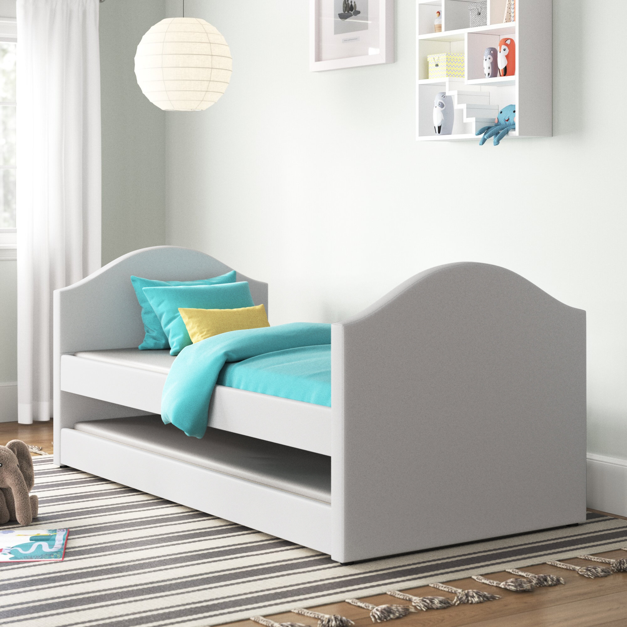 Kids twin trundle clearance bed