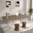 Farmhouse Extendable Dining Table With Smooth Guide Rails And White Legs