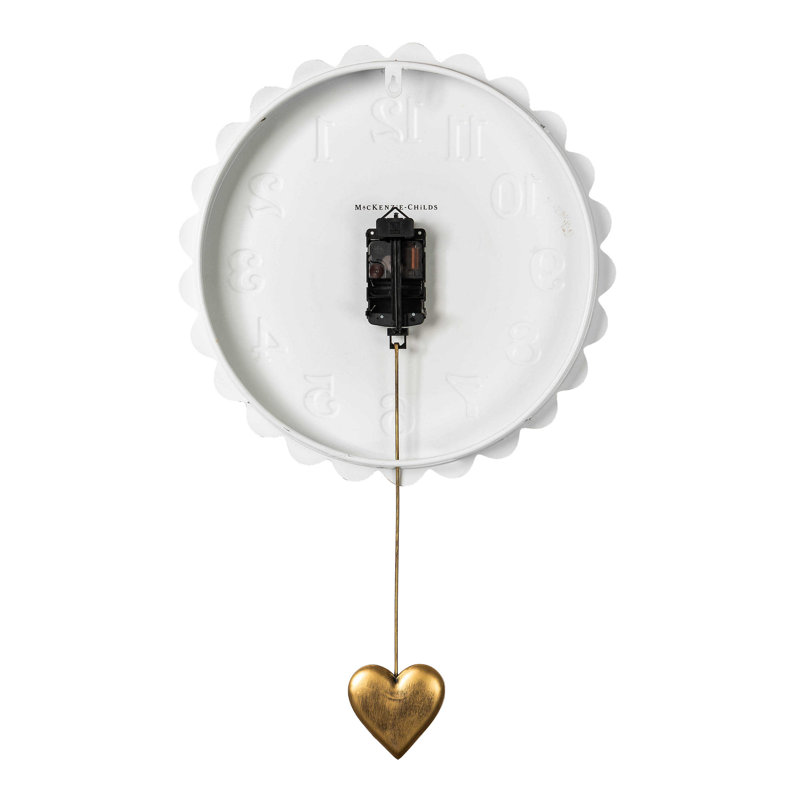 Sterling Check® Heart Pendant Wall Clock