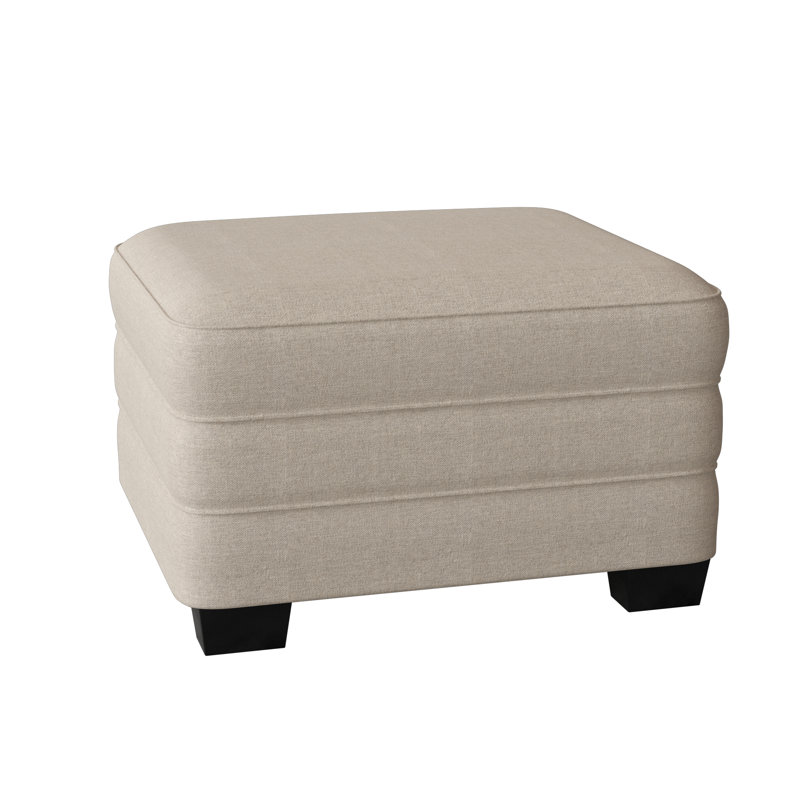 Repose-pieds rectangulaire de 28 po de largeur, Espresso, Étain Giovanna