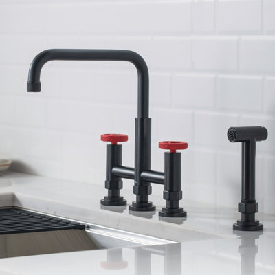 Urbix Bridge Faucet with Side Spray Included
