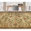 Hand Knotted Wool Oriental Area Rug in Cream And Gold