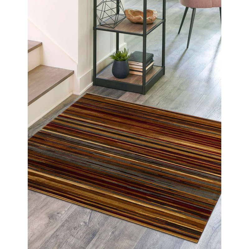 Ivetta Performance Abstract Indoor Rug, Square 7'1"