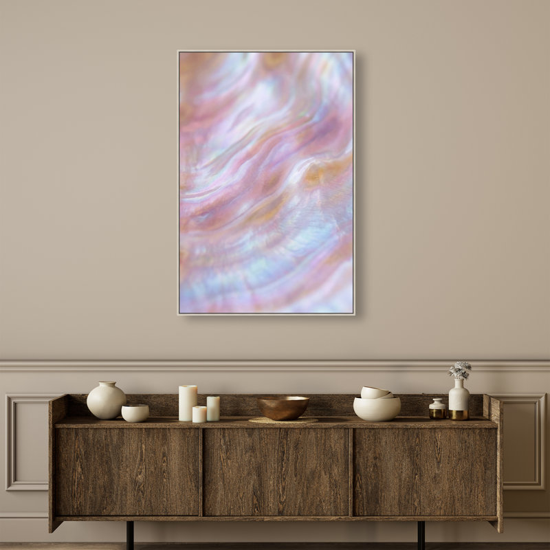 Iridescent Wave II Print by Oliver Gal, 25"H x 17"W, Silver Floater Frame