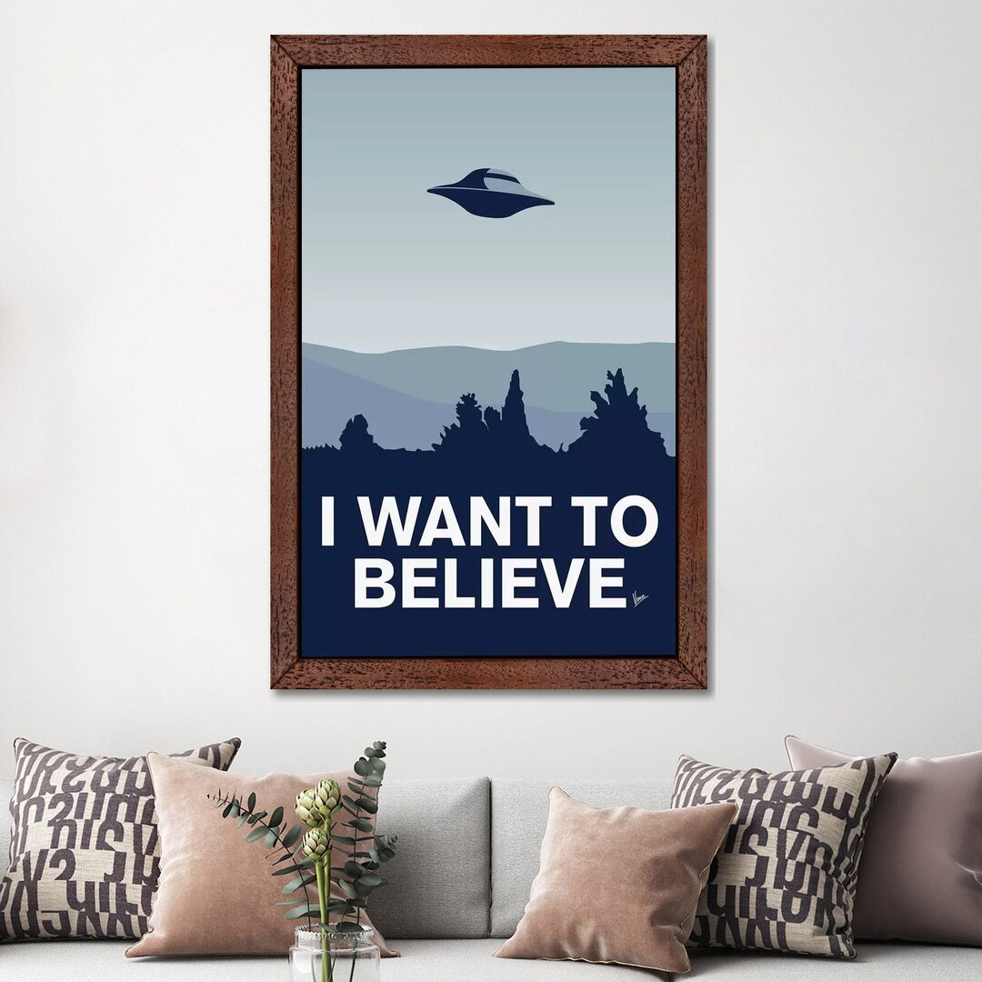 Leinwandbild I Want to Believe Minimal Poster X-Files von Leonid Afremov