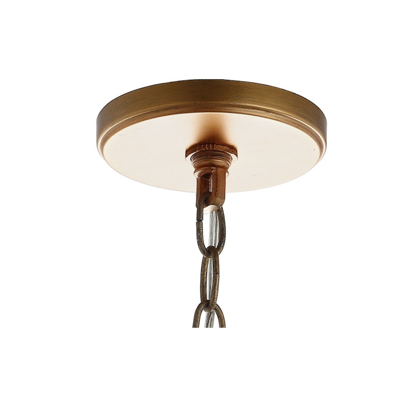Luminaire suspendu tambour unique à 4 lumières Cassie, Or