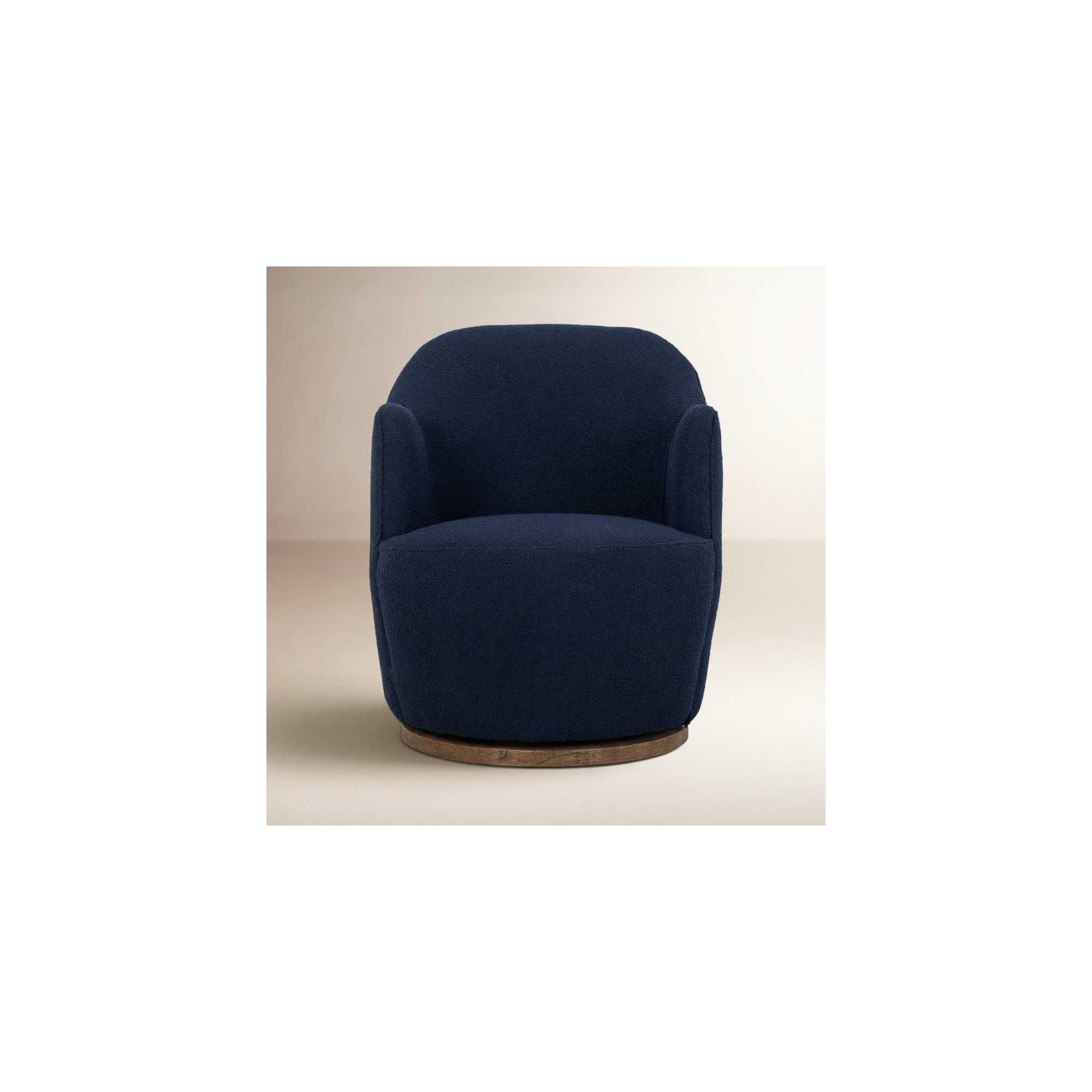 Corson Swivel Accent Chair, Copenhagen Indigo Boucle