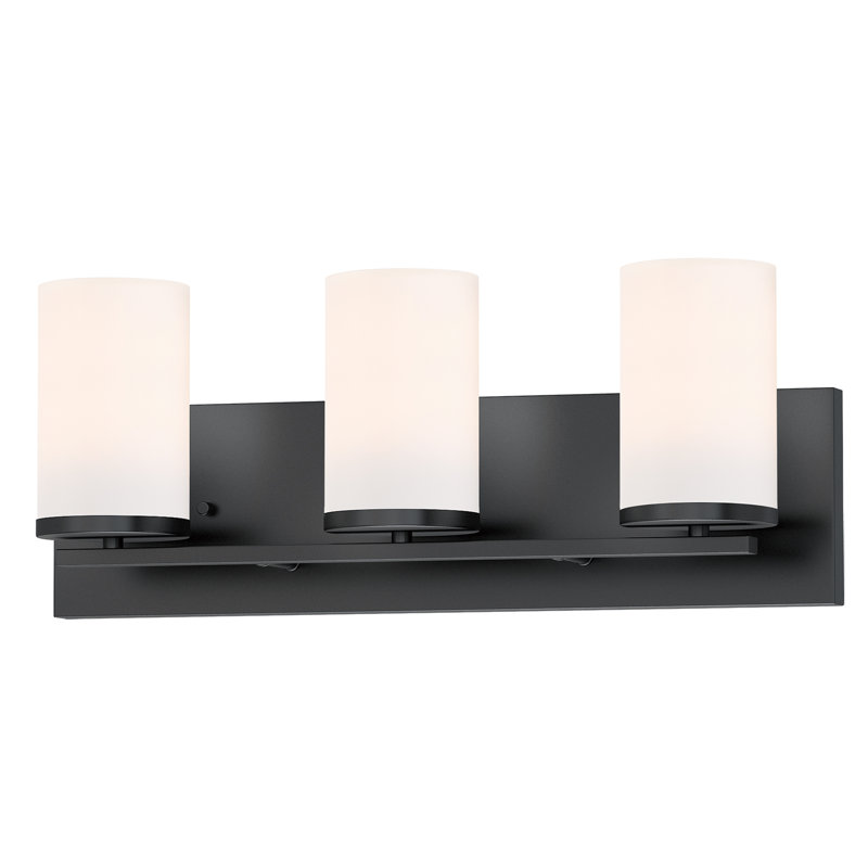 Barre d'éclairage de salle de bain Grajeda, Noir