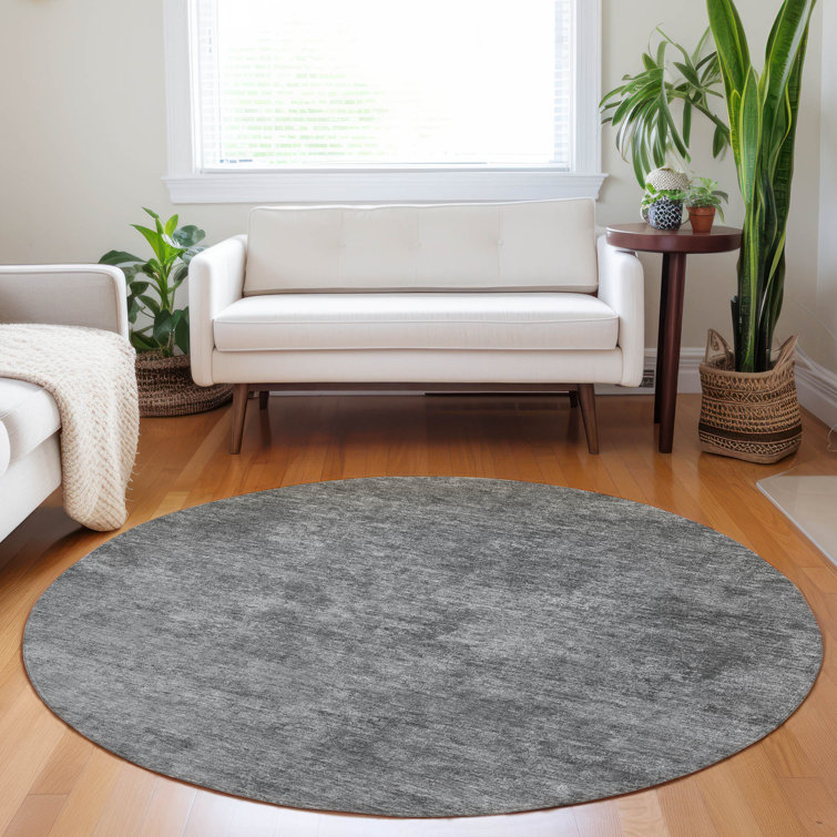 Machine Washable Indoor/Outdoor Christain ACN1359 Gray Rug