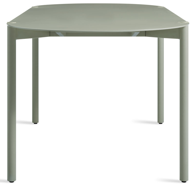 Comeuppance Outdoor Oval Dining Table, Gray Green