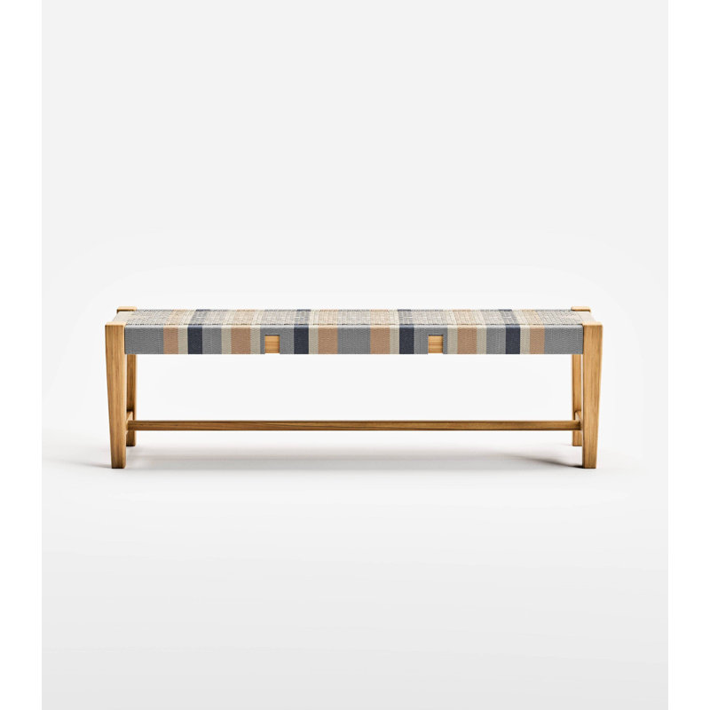 Masaya Upholstered Dining Bench, Natural/Serena