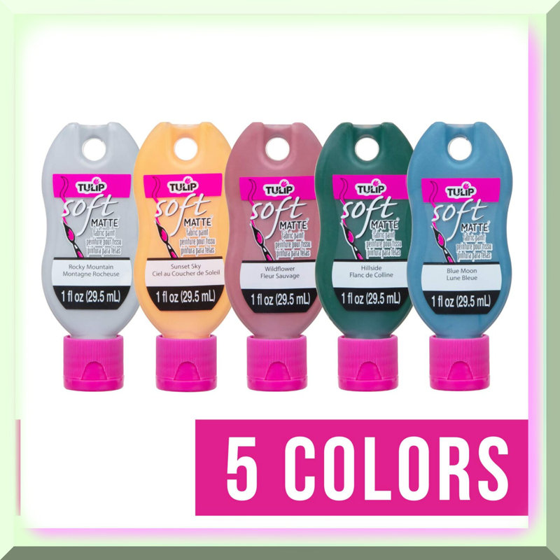 Rainbow Bliss Fabric Paint Kit - 5 Colors, 10pk