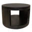 Ensemble de tables de cocktail Bette 2 pièces en noir naturel moderne sur bois massif