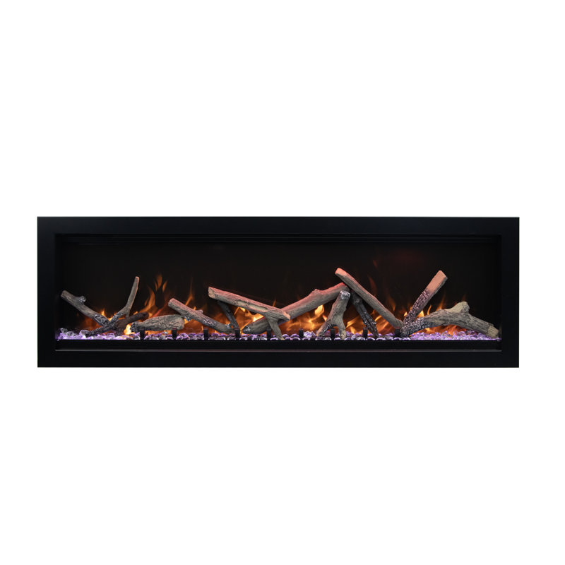 Amantii SYM-50-LUMINA Electric Fireplace, Smart, 3 speed motor, mobile app, flame setting, multi colored flame
