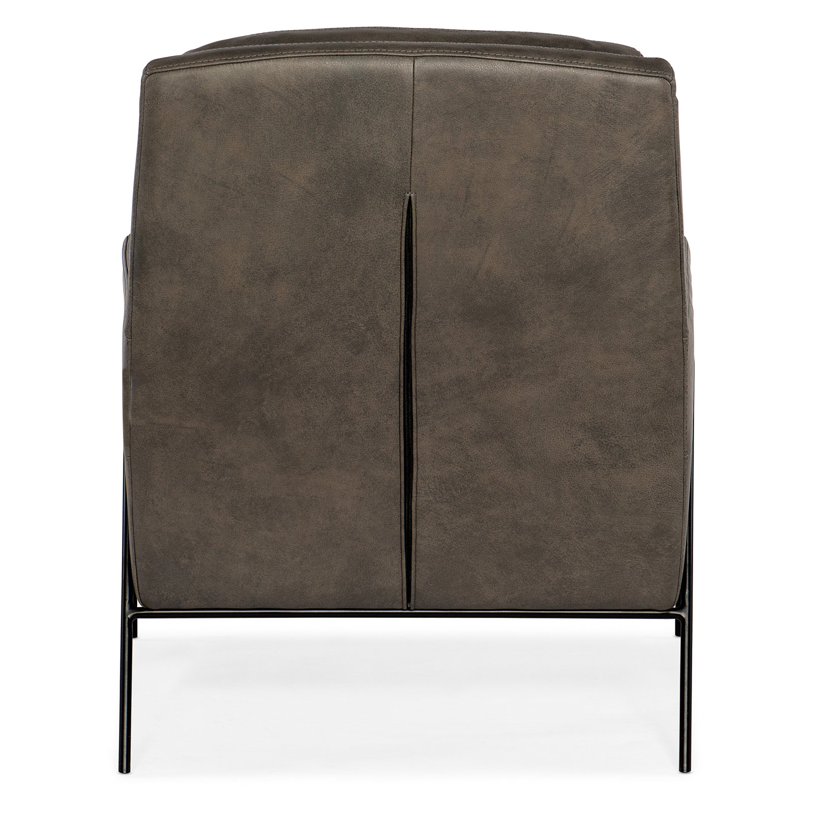 Aziel Upholstered Club Chair, Ankur Meteor Genuine Leather