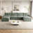 Upholstered Sofa Couch With Ottomans-482363859-482363857-482363863