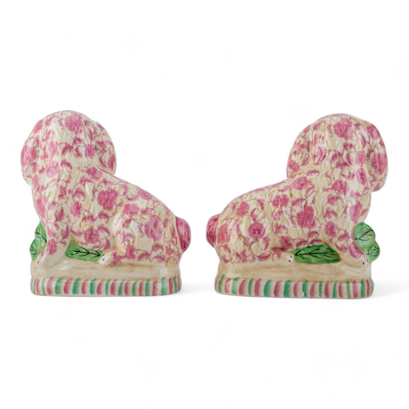 Porcelain Bunny Figurines Pair