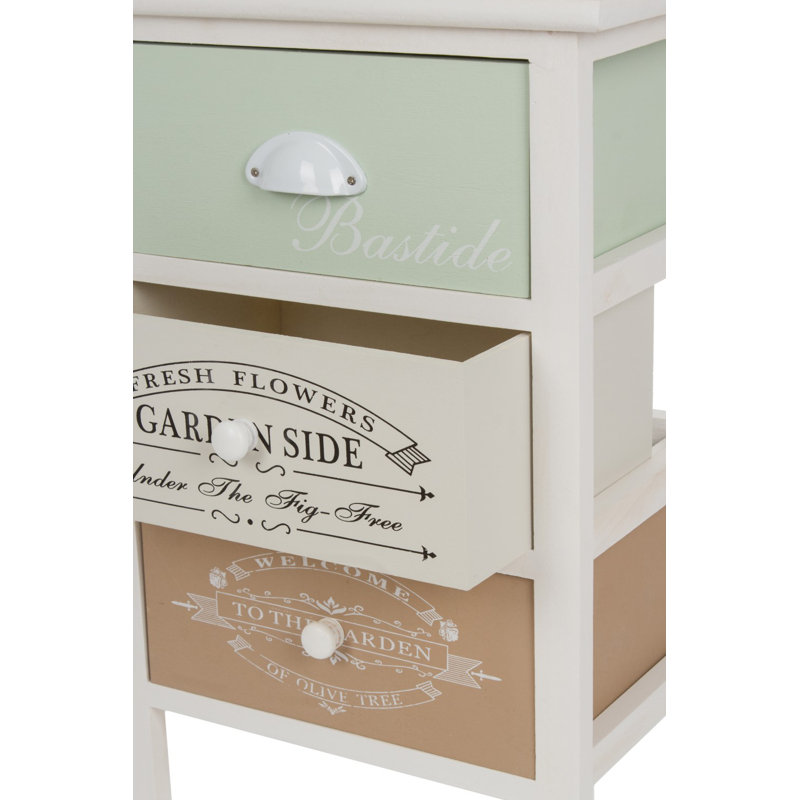 Milian 38cm W Solid Wood Bedside Table
