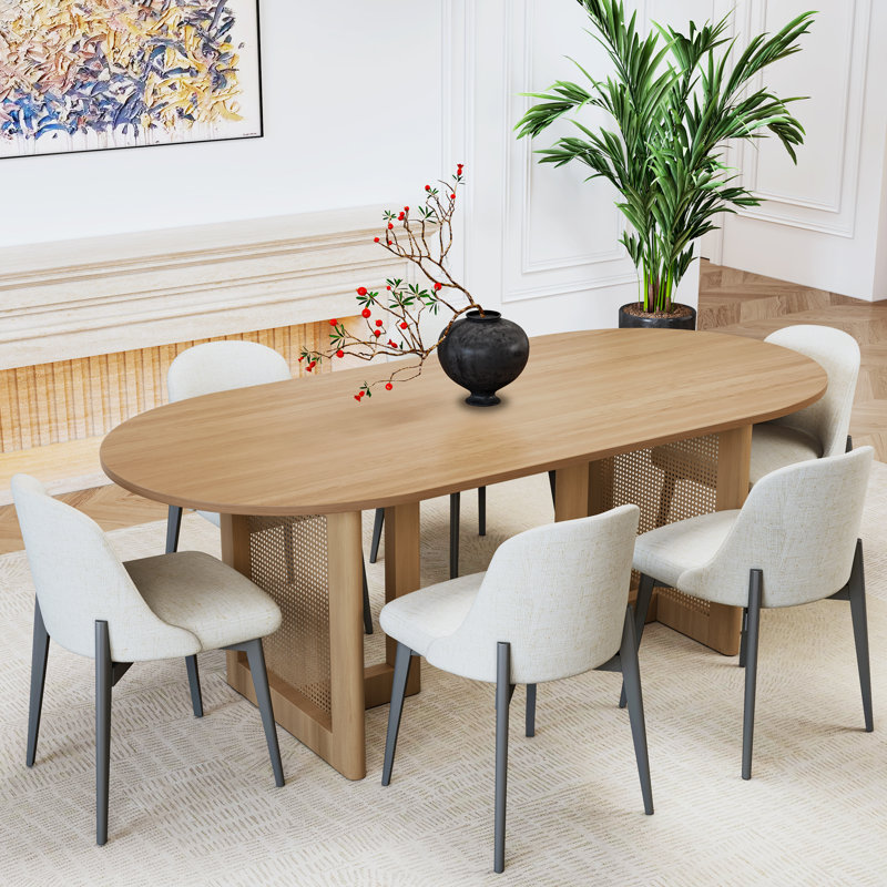 Clee 7 Piece - Dining Table Set, Oak
