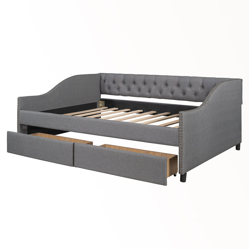 Upholstered Daybed, Gray