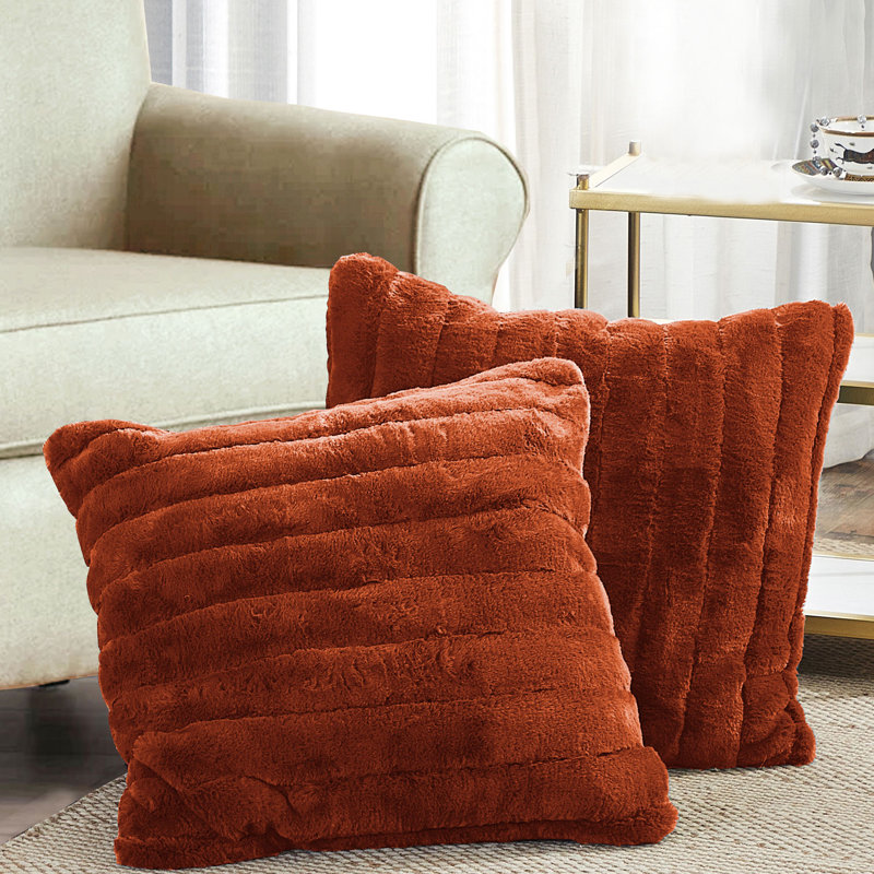 Supermink Square Euro Pillow Cover, Umber