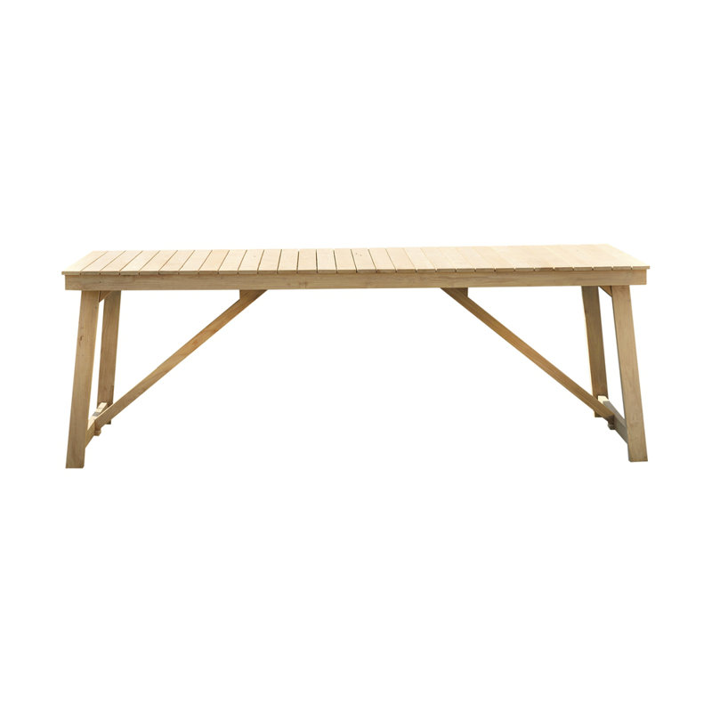 Audre Extendable Rectangular Teak Outdoor Dining Table