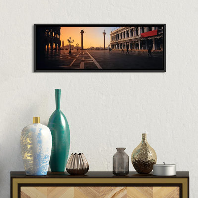 Piazza San Marco (St. Mark's Square) At Twilight, Venice, Italy by Panoramic Images - Unframed Panoramic Gallery-Wrapped Canvas Giclée on Canvas