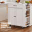 Armoire de rangement sur roulettes avec station de charge pour îlot de cuisine
