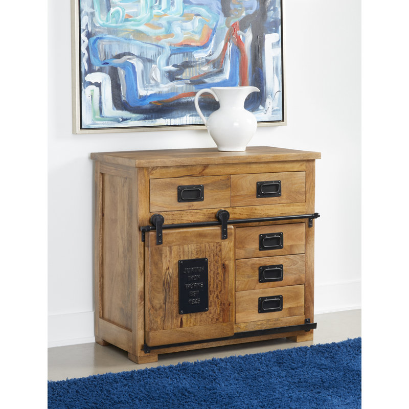 Solid Wood 5 -Drawer Accent Cabinet