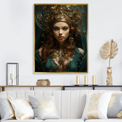 Gold And Green Queen Of Style Woman II