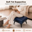 Repose-pieds moderne capitonné en cuir avec compartiment de rangement caché-777541094