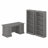 Raker 4 Piece Executive Desk Office Set-1706992087